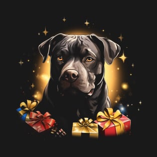 Christmas pitbull T-Shirt