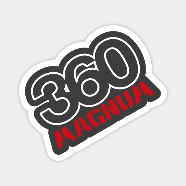 360 Magnum - Badge Design (White) Magnet by jepegdesign