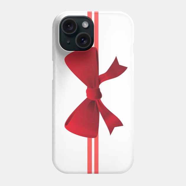 Red Bow Phone Case by Stupid Coffee Designs