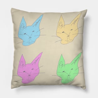 Four cats Pillow