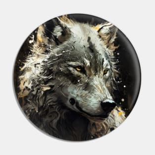 Wolf Portrait Animal Nature Wildlife Dark Painting Wild Spirit Pin