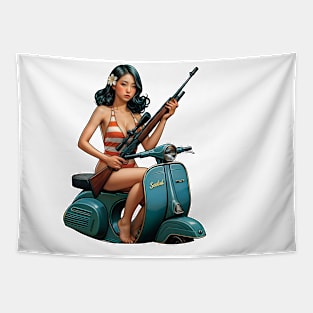 Scooter Girl Tapestry