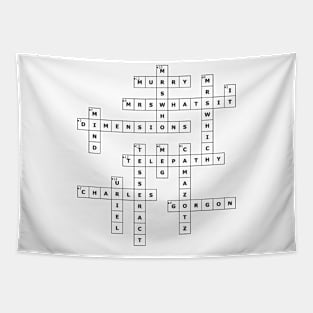 (1962AWIT) Crossword pattern with words from a famous 1962 science fiction book. Tapestry