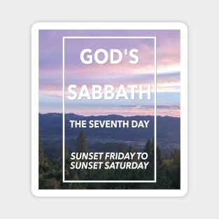 God's Sabbath The Seventh Day Magnet