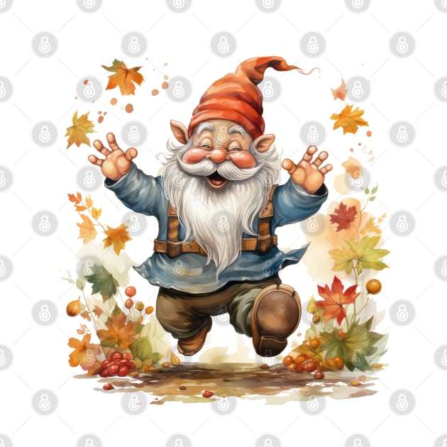 Autumn Happy Gnome #13 by Chromatic Fusion Studio