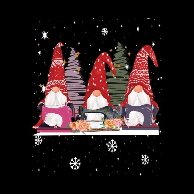 Sewing gnomes three quilting gnomes christmas gift by DODG99