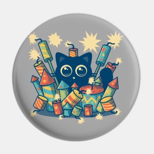 Explosive Kitty - Happy new year Pin