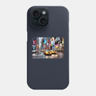 Yellow Taxi Cabs, Times Square, New York City Phone Case