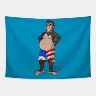 Patriotic Bigfoot Tapestry