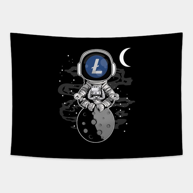 Astronaut Litecoin Lite Coin LTC To The Moon Crypto Token Cryptocurrency Wallet Birthday Gift For Men Women Kids Tapestry by Thingking About