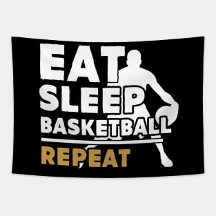 Eat sleep basketball repeat Tapestry