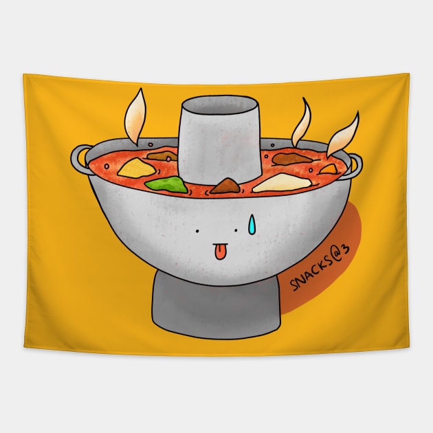 Hot Hot Hot Pot Tapestry by Snacks At 3