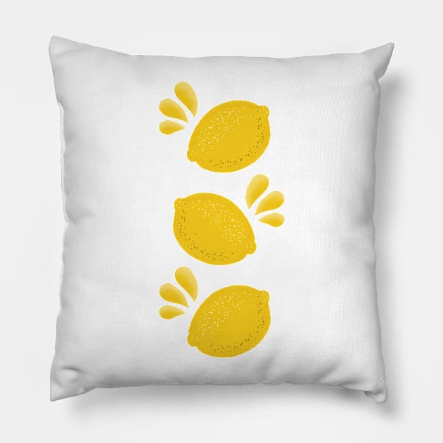 Lemons Pillow by MarcyBrennanArt