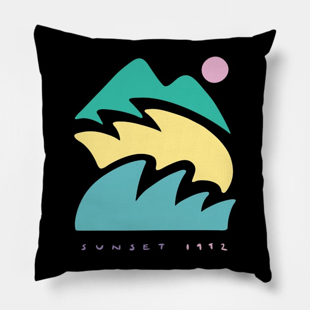 Sunset 1992 Pillow by Vanphirst