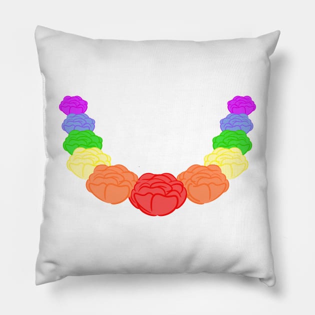 Rainbow Rose Necklace Pillow by nagisasmixtape