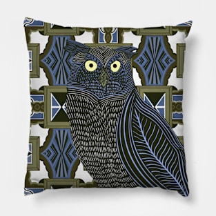 Decorated Great Horned Owl Pillow