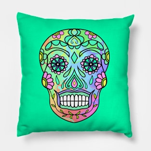 Day Of The Dead Sugar Skull Pillow