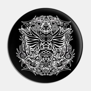 Tattoo Tribal Owl Pin