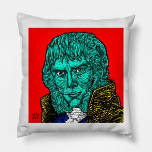 CASPAR DAVID FRIEDRICH ink and acrylic portrait Pillow