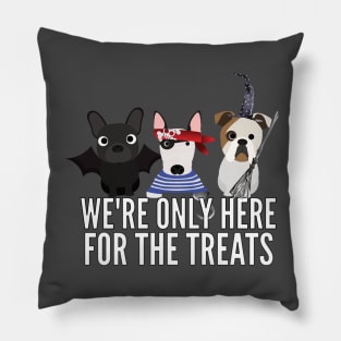 English Bull Terriers Halloween Trick or Treat Pillow