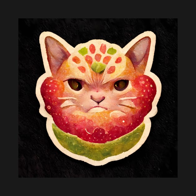 Strawberry Cat by Happy Woofmas