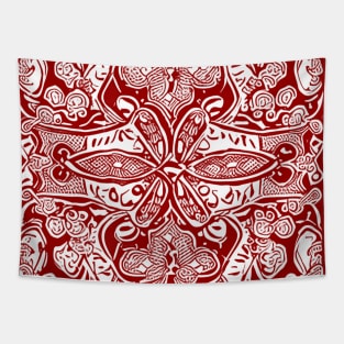 Paisley Print - Crimson Aesthetic Tapestry