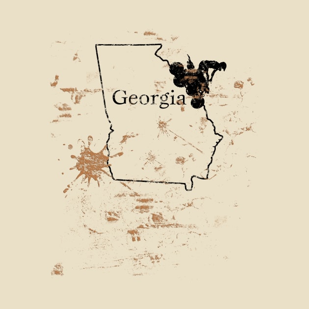 Georgia Off Road ATV Mud State Map by TeeCreations