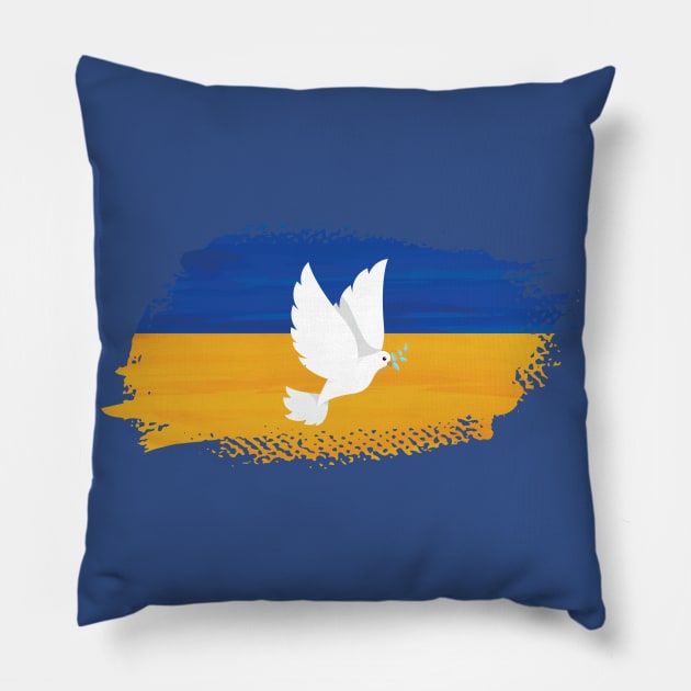 Ukraine Flag Ukrajina Ukrainian Kyiv Pillow by Hariolf´s Mega Store