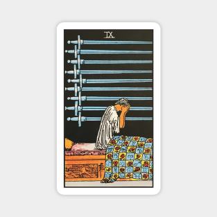 Nine of swords tarot card Magnet