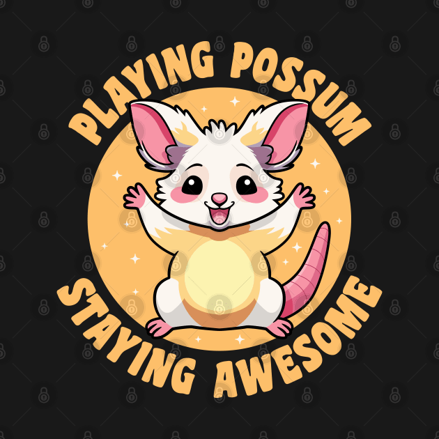 Playing Possum Staying Awesome by JS Arts