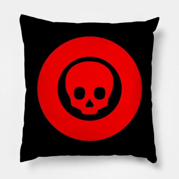 Skull Symbol Pillow by NovaOven