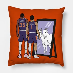 Kevin Durant and Devin Booker Mirror GOATs Pillow