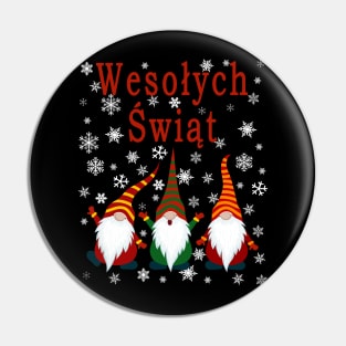 Gnomes Funny Pajama Cute Christmas Gift Holiday Style Wesołych Świąt Pin