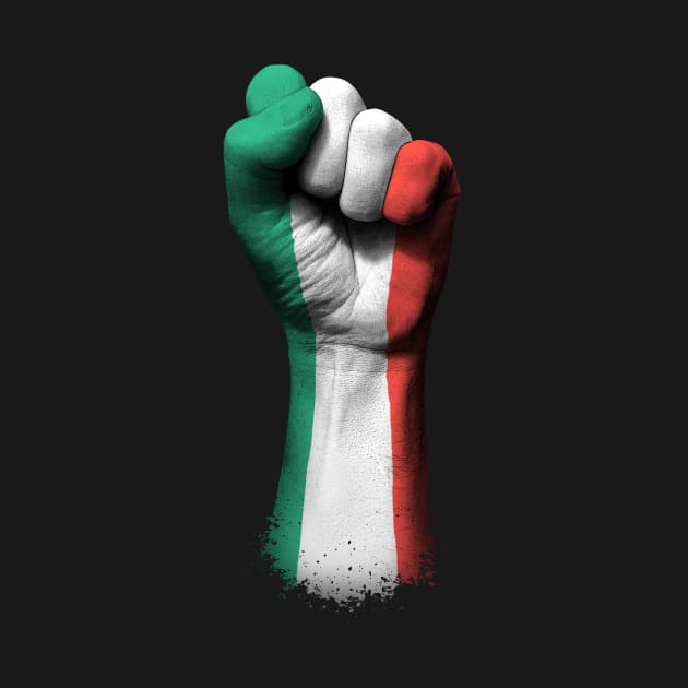 Flag of Italy on a Raised Clenched Fist by jeffbartels