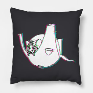 Sputnik Rat (Glitched Version) Pillow