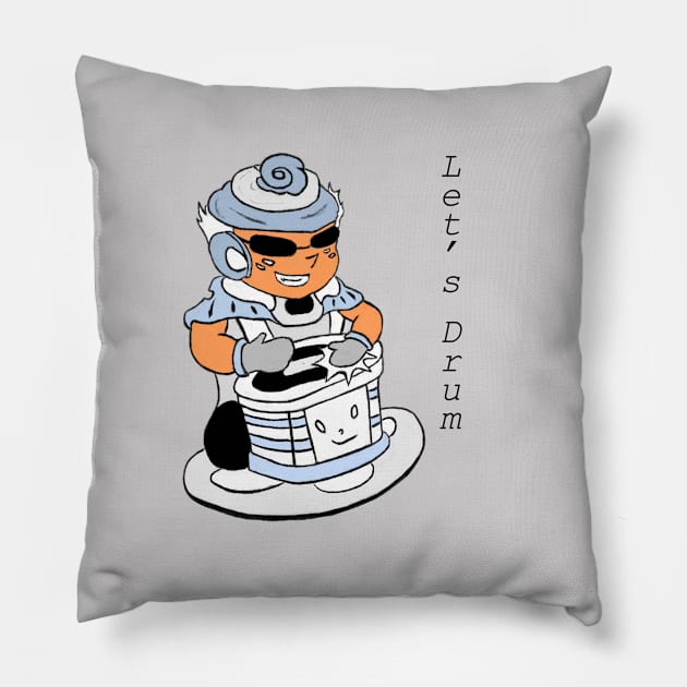 Let's Drum Pillow by Andrew Hau