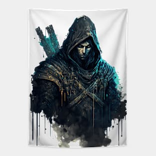 Assassin In Watercolor Tapestry