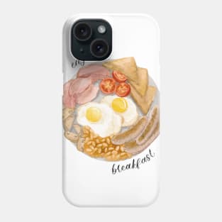 English Breakfast Platter Watercolour Painting Phone Case