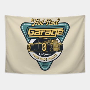 Hot Rod Garage - Home Made Muscle Tapestry