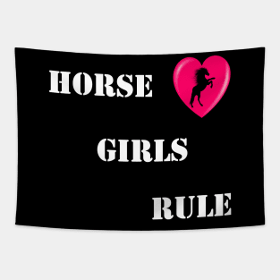 Horse Girls Rule Tapestry