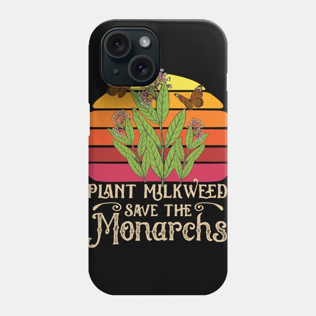 Monarch Butterfly Plant Milkweed Gift Phone Case by USProudness