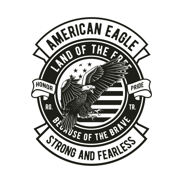 American Eagle Land of the Free by Pureteeshop