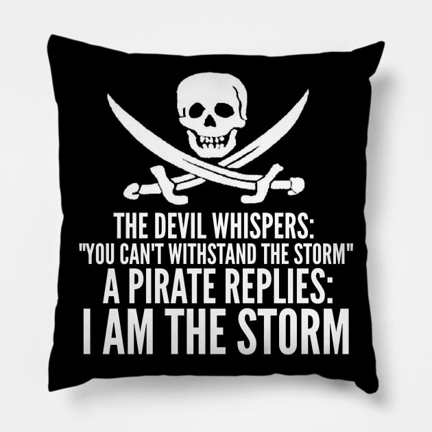 Pirate t-shirt designs Pillow by Coreoceanart