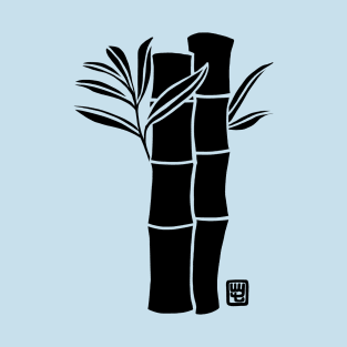 Black Bamboo Woodblock T-Shirt