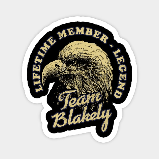 Blakely Name - Lifetime Member Legend - Eagle Magnet by Stacy Peters Art