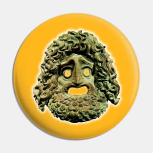 Greek theatrical mask Pin