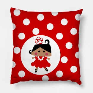 Flamenco Polka Dot Pillow