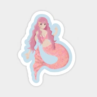 Pink Pastel Mermaid Magnet