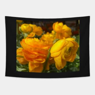 Precious and Tender Orange and Gold Ranunculus Tapestry