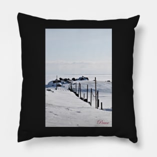 Deserted Pier. Pillow